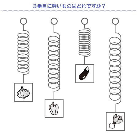 やってみよう！”重さくらべ”の問題