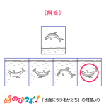 やってみよう「水面にうつるかたち」の問題8-解答