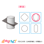 やってみよう「切り口の形（立体図形編）」の問題9-解答