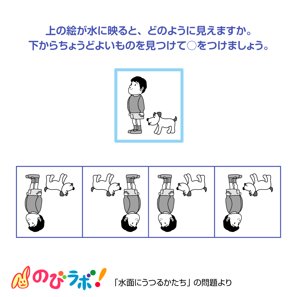 やってみよう「水面にうつるかたち」の問題20