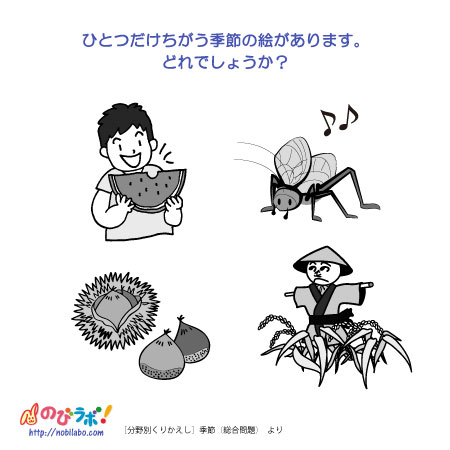 やってみよう！”季節（総合）”の問題1