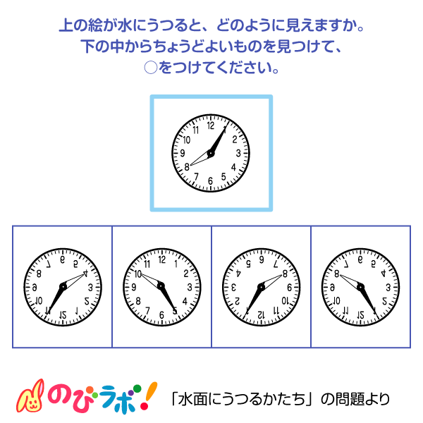 やってみよう「水面にうつるかたち」の問題10