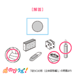 やってみよう「切り口の形（立体図形編）」の問題12-解答