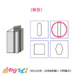 やってみよう「切り口の形(立体図形編)」の問題13-解答