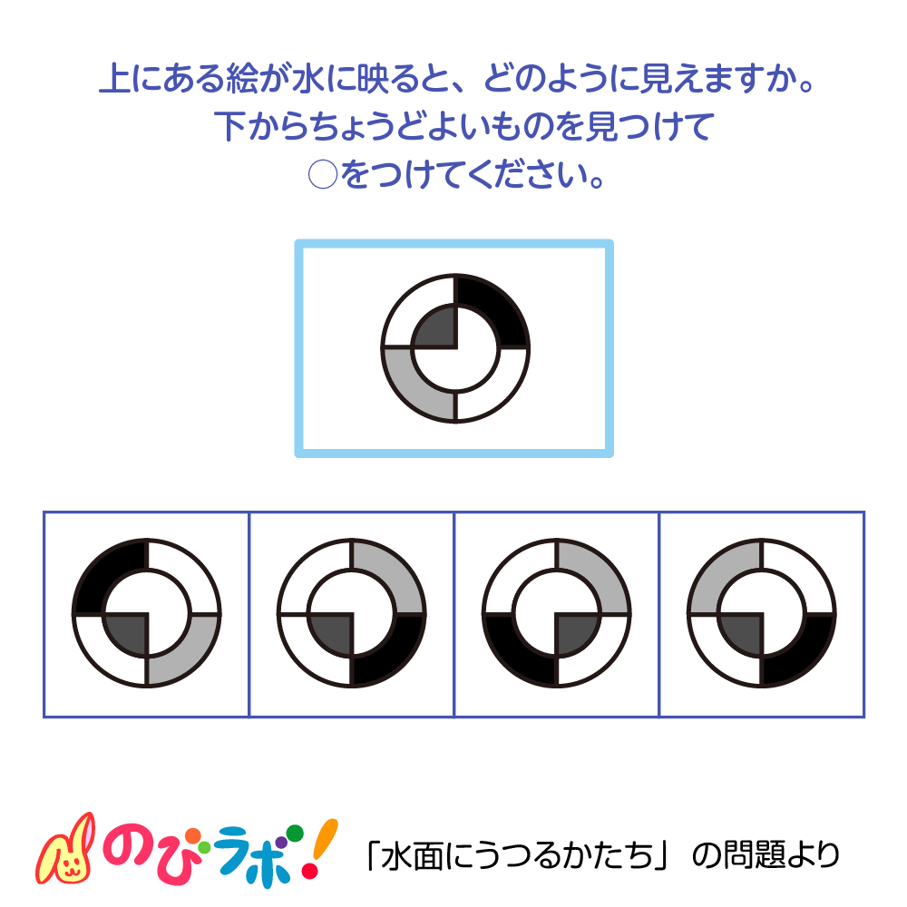 やってみよう「水面にうつるかたち」の問題16