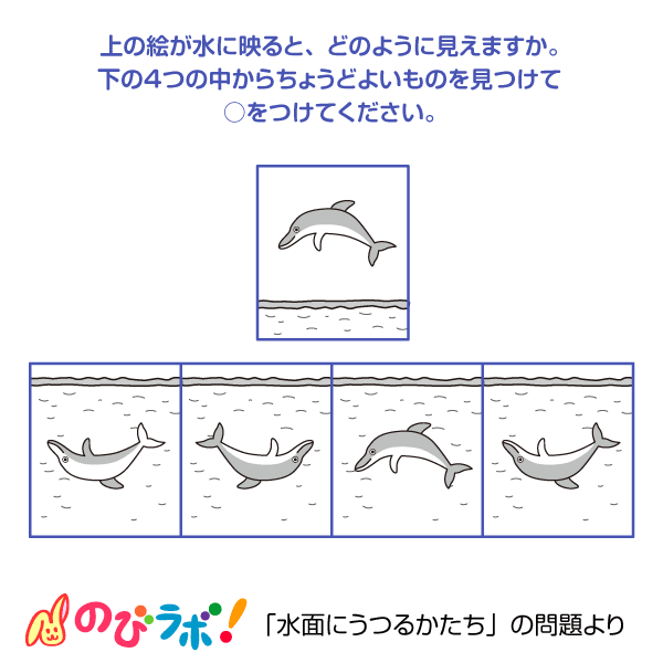 やってみよう「水面にうつるかたち」の問題8