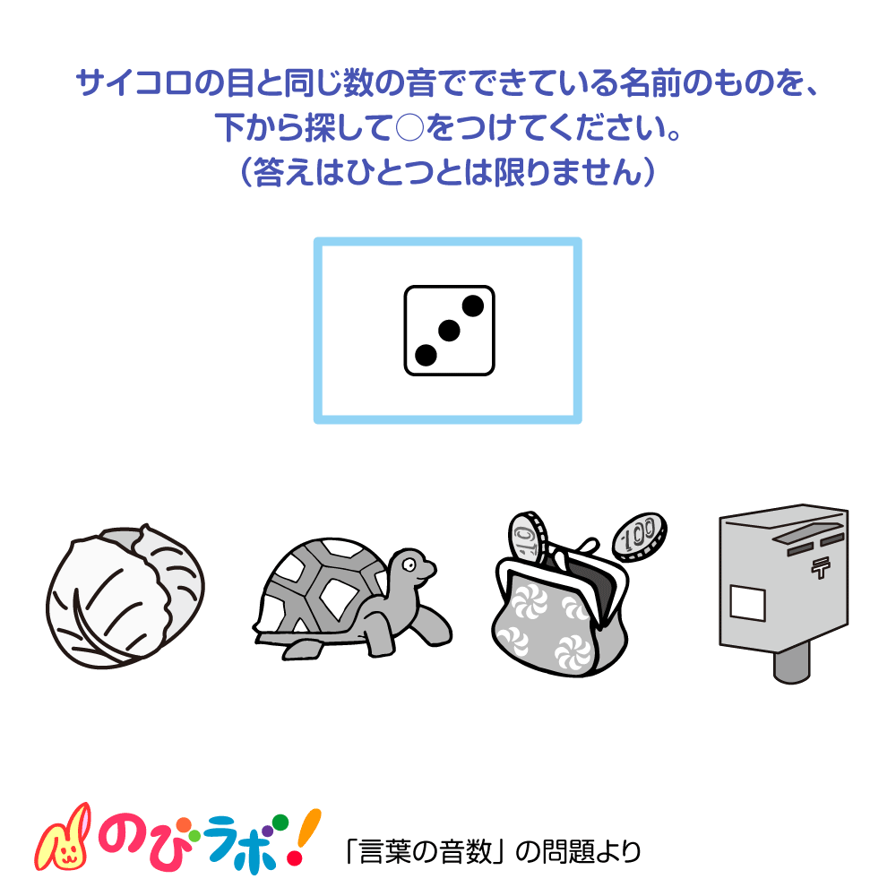 やってみよう「言葉の音数」の問題19