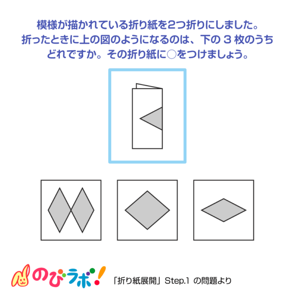 やってみよう「折り紙展開」の問題21