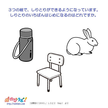 やってみよう!”しりとり”の問題