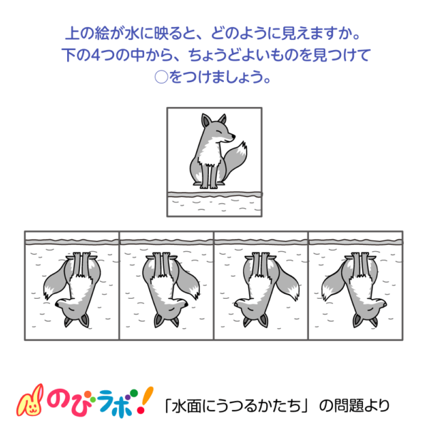 やってみよう「水面にうつるかたち」の問題17