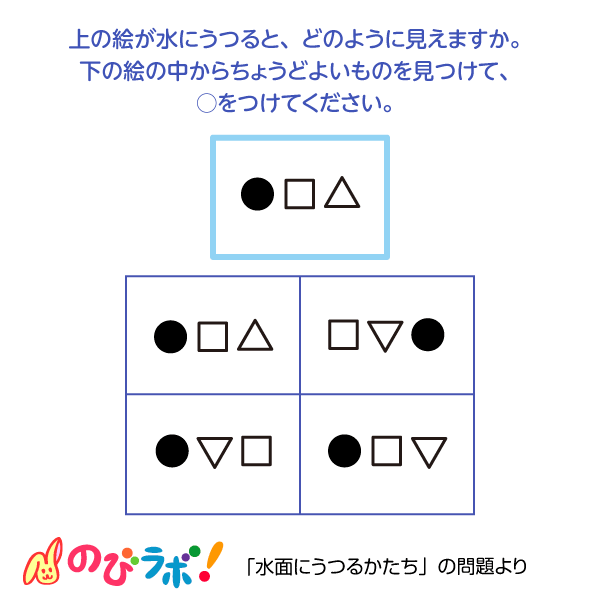 やってみよう「水面にうつるかたち」の問題12