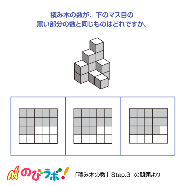 やってみよう「積み木の数」の問題11