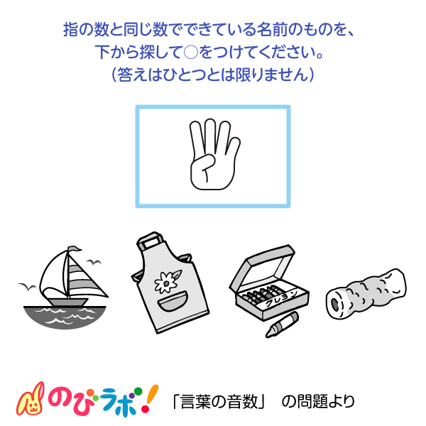 やってみよう「言葉の音数」の問題12