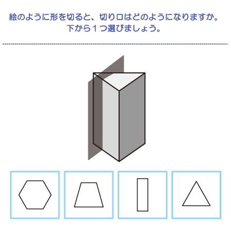 やってみよう！”切り口の形”の問題2