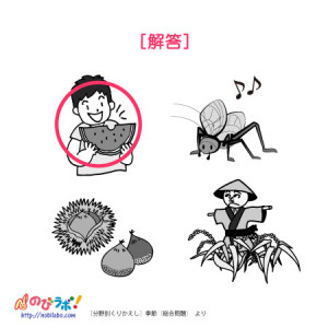 やってみよう！”季節（総合）”の問題1-解答