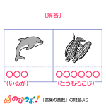 やってみよう「言葉の音数」の問題11-解答