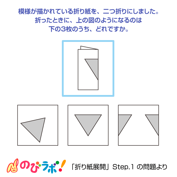 やってみよう「折り紙展開」の問題12