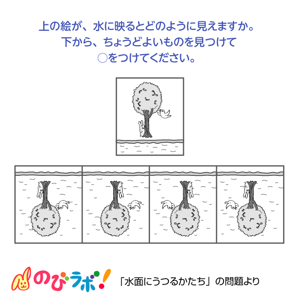 やってみよう「水面にうつるかたち」の問題13